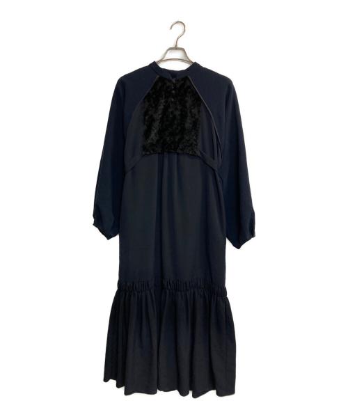 PUBLIC TOKYO（パブリックトウキョウ）PUBLIC TOKYO (パブリックトウキョウ) レイヤードライクワンピース ネイビー サイズ:ＦＲＥＥの古着・服飾アイテム