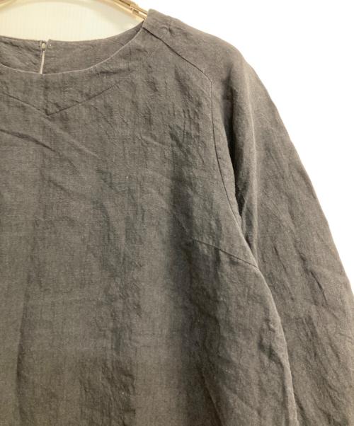 群言堂（グンゲンドウ）群言堂 (グンゲンドウ) リネンブラウス ブラック サイズ:記載なしの古着・服飾アイテム