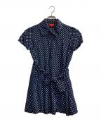 Vivienne Westwood RED LABELヴィヴィアンウエストウッドレッドレーベル）の古着「ドットロングシャツ」｜ネイビー×ホワイト