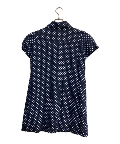 Vivienne Westwood RED LABEL（ヴィヴィアンウエストウッドレッドレーベル）Vivienne Westwood RED LABEL (ヴィヴィアンウエストウッドレッドレーベル) ドットロングシャツ ネイビー×ホワイト サイズ:2の古着・服飾アイテム