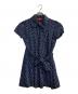 Vivienne Westwood RED LABEL（ヴィヴィアンウエストウッドレッドレーベル）の古着「ドットロングシャツ」｜ネイビー×ホワイト