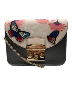 FURLAフルラ）の古着「バタフイライチェーンショルダーバッグ」｜グレー