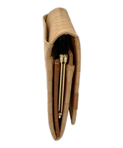 CELINE（セリーヌ）CELINE (セリーヌ) マカダムロングウォレット ベージュの古着・服飾アイテム