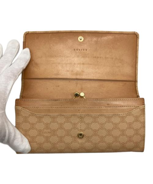 CELINE（セリーヌ）CELINE (セリーヌ) マカダムロングウォレット ベージュの古着・服飾アイテム