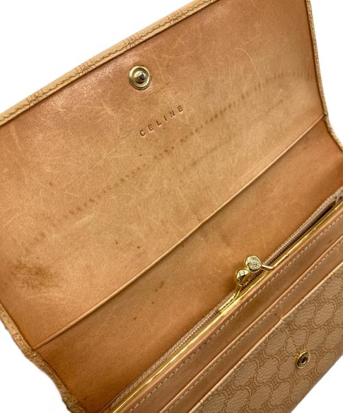CELINE（セリーヌ）CELINE (セリーヌ) マカダムロングウォレット ベージュの古着・服飾アイテム