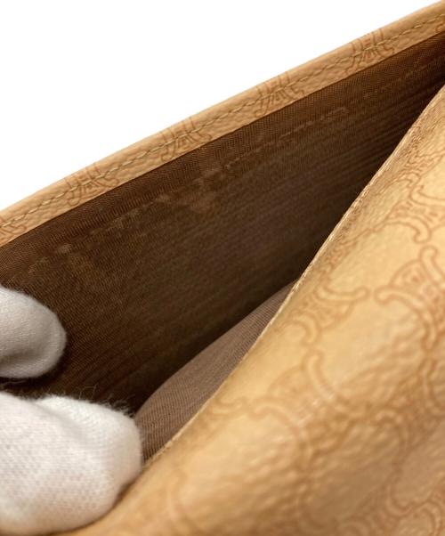 CELINE（セリーヌ）CELINE (セリーヌ) マカダムロングウォレット ベージュの古着・服飾アイテム