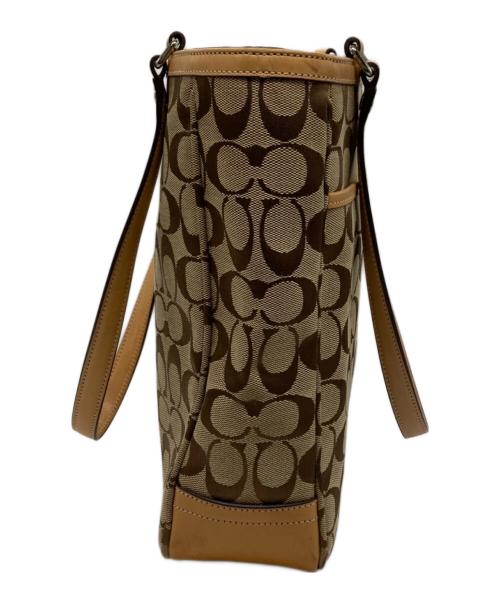 COACH（コーチ）COACH (コーチ) トートバッグ ベージュ×ブラウンの古着・服飾アイテム