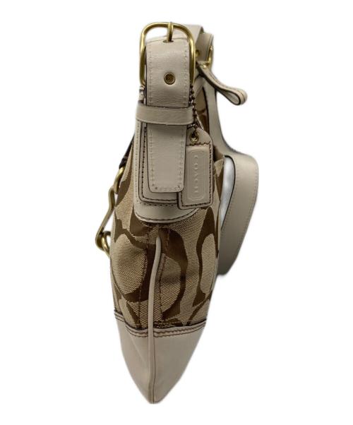 COACH（コーチ）COACH (コーチ) ショルダーバッグ ベージュ×アイボリーの古着・服飾アイテム