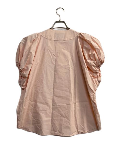 SEVEN TEN by MIHO KAWAHITO（セブン テン バイ ミホ カワヒト）SEVEN TEN by MIHO KAWAHITO (セブン テン バイ ミホ カワヒト) ギャザースリーブブラウス ピンク サイズ:Ｓの古着・服飾アイテム