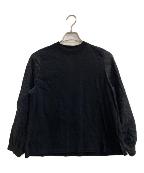 DRAWER（ドゥロワー）Drawer (ドゥロワー) シアサッカースリーブP/O ブラック サイズ:1の古着・服飾アイテム