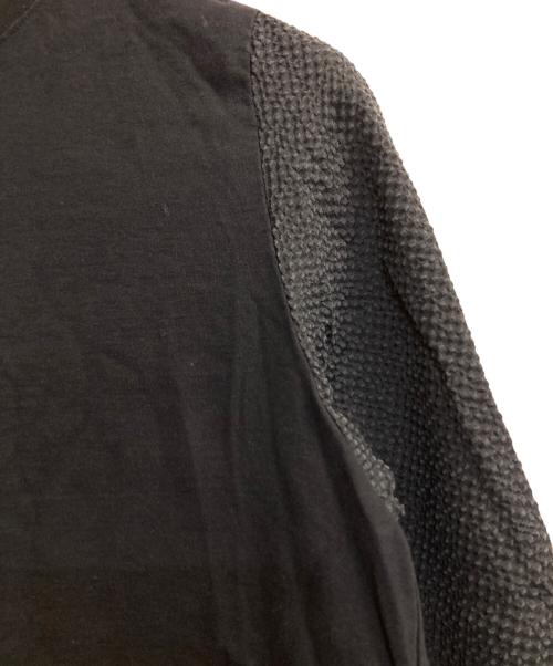 DRAWER（ドゥロワー）Drawer (ドゥロワー) シアサッカースリーブP/O ブラック サイズ:1の古着・服飾アイテム