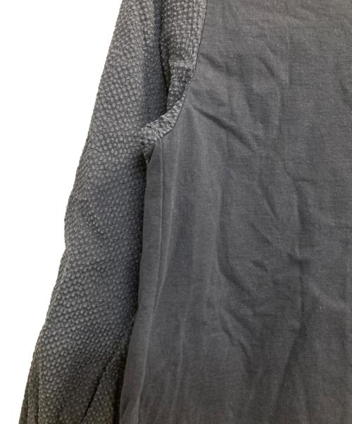 DRAWER（ドゥロワー）Drawer (ドゥロワー) シアサッカースリーブP/O ブラック サイズ:1の古着・服飾アイテム