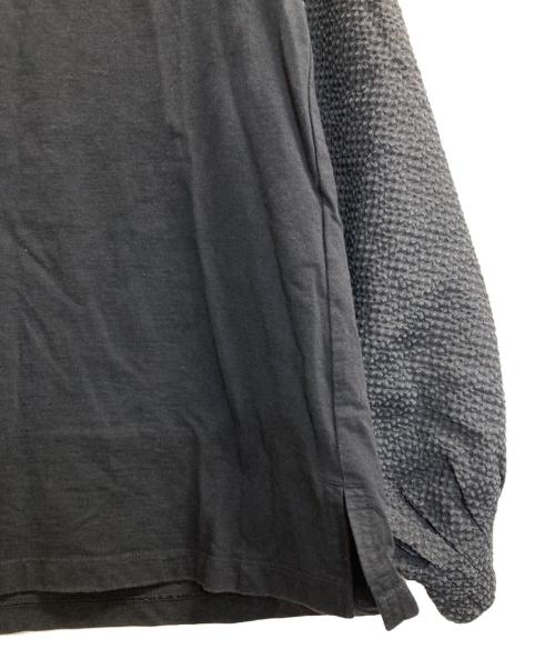 DRAWER（ドゥロワー）Drawer (ドゥロワー) シアサッカースリーブP/O ブラック サイズ:1の古着・服飾アイテム