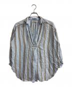 ne quittez pasヌキテパ）の古着「ストライプシャツ」｜スカイブルー