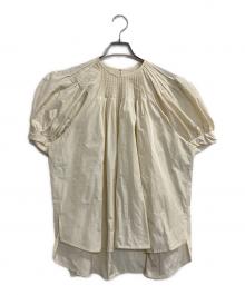 machatt（マチャット）の古着「ナイロンタフタピンタックBL」｜ベージュ