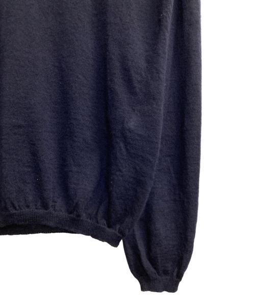 DRAWER（ドゥロワー）Drawer (ドゥロワー) カシミヤ・シルクブレンドVネックニット ネイビー サイズ:2の古着・服飾アイテム