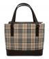 BURBERRY（バーバリー）の古着「ノバチェックハンドバッグ」｜ブラウン×ベージュ