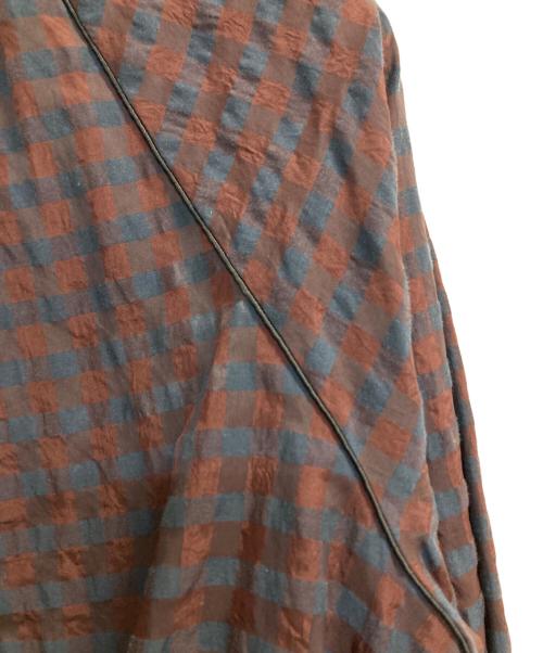 TODAYFUL（トゥデイフル）TODAYFUL (トゥデイフル) Ginghamcheck Puff Blouse/ギンガムチェックパフブラウス ブラウン×ネイビー サイズ:Ｆの古着・服飾アイテム