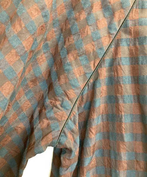 TODAYFUL（トゥデイフル）TODAYFUL (トゥデイフル) Ginghamcheck Puff Blouse/ギンガムチェックパフブラウス ブラウン×ネイビー サイズ:Ｆの古着・服飾アイテム
