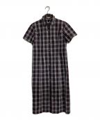 Burberry'sバーバリーズ）の古着「ベルト付シャツワンピース」｜ネイビー