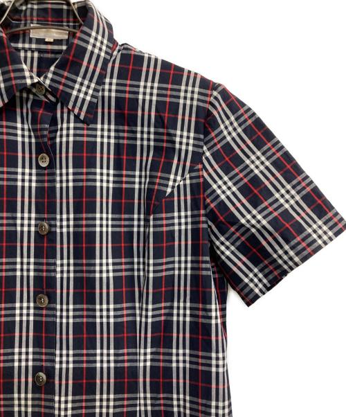 Burberry's（バーバリーズ）Burberry's (バーバリーズ) ベルト付シャツワンピース ネイビー サイズ:42の古着・服飾アイテム
