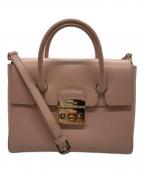 FURLAフルラ）の古着「サッチェル2WAYショルダーバッグ」｜ピンク