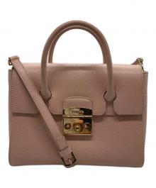 FURLA（フルラ）の古着「サッチェル2WAYショルダーバッグ」｜ピンク