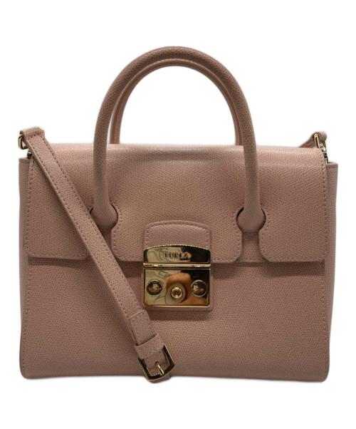 FURLA（フルラ）FURLA (フルラ) サッチェル2WAYショルダーバッグ ピンクの古着・服飾アイテム