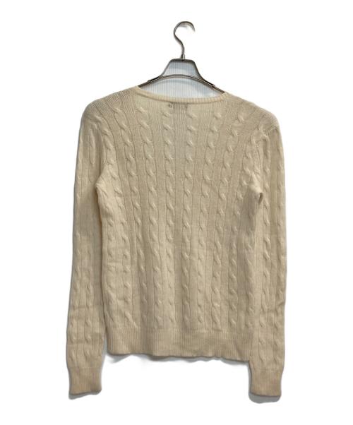 POLO RALPH LAUREN（ポロ・ラルフローレン）POLO RALPH LAUREN (ポロ・ラルフローレン) cashmere blend cable knit アイボリー サイズ:Mの古着・服飾アイテム