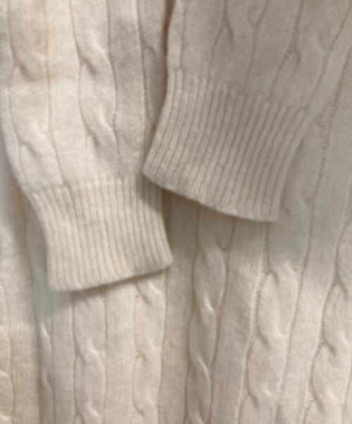 POLO RALPH LAUREN（ポロ・ラルフローレン）POLO RALPH LAUREN (ポロ・ラルフローレン) cashmere blend cable knit アイボリー サイズ:Mの古着・服飾アイテム