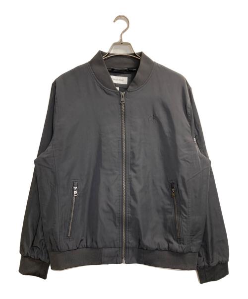 Calvin Klein（カルバンクライン）Calvin Klein (カルバンクライン) MA-1ジャケット グレー サイズ:XLの古着・服飾アイテム