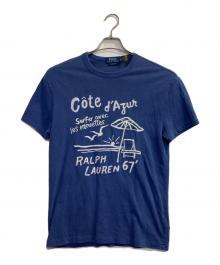 POLO RALPH LAUREN（ポロ・ラルフローレン）の古着「刺繍Tシャツ」｜ブルー