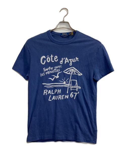 POLO RALPH LAUREN（ポロ・ラルフローレン）POLO RALPH LAUREN (ポロ・ラルフローレン) 刺繍Tシャツ ブルー サイズ:ＸＳの古着・服飾アイテム