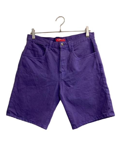 SUPREME（シュプリーム）SUPREME (シュプリーム) Washed Denim Short パープル サイズ:30の古着・服飾アイテム