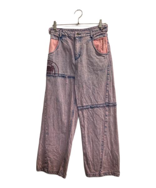 AVIREX（アヴィレックス）AVIREX (アヴィレックス) CUTTING DENIM PANTS ピンク サイズ:記載なしの古着・服飾アイテム