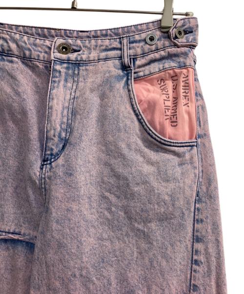 AVIREX（アヴィレックス）AVIREX (アヴィレックス) CUTTING DENIM PANTS ピンク サイズ:記載なしの古着・服飾アイテム