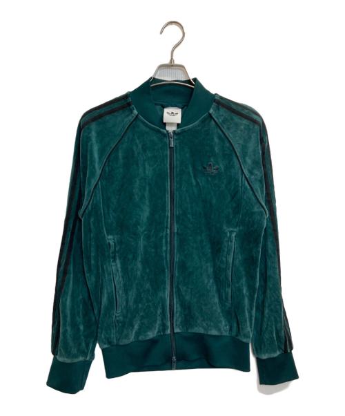 adidas（アディダス）adidas (アディダス) ベロアトラックジャケット グリーン サイズ:Mの古着・服飾アイテム
