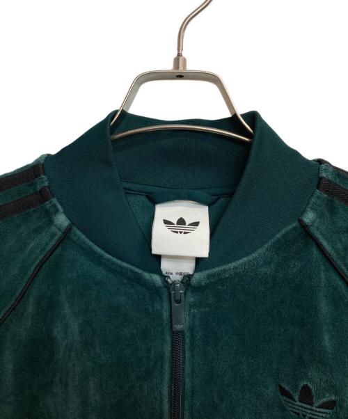 adidas（アディダス）adidas (アディダス) ベロアトラックジャケット グリーン サイズ:Mの古着・服飾アイテム
