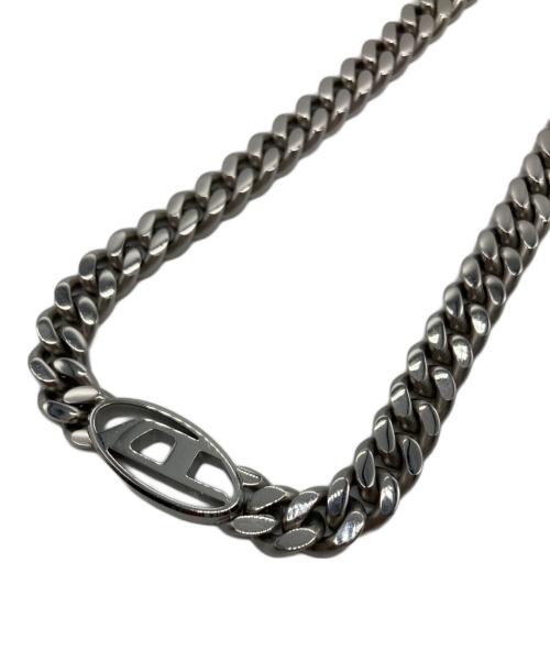 DIESEL（ディーゼル）DIESEL (ディーゼル) ロゴチェーンネックレス シルバーの古着・服飾アイテム