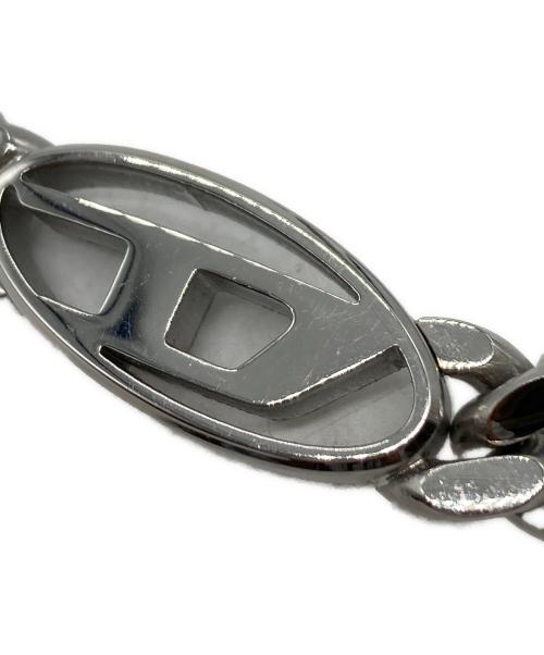 DIESEL（ディーゼル）DIESEL (ディーゼル) ロゴチェーンネックレス シルバーの古着・服飾アイテム