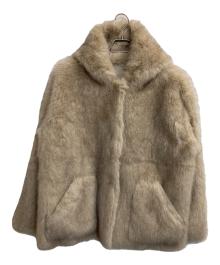 thinkfur（シンクファー）の古着「Gradation Fur Foody Jacket」｜ベージュ