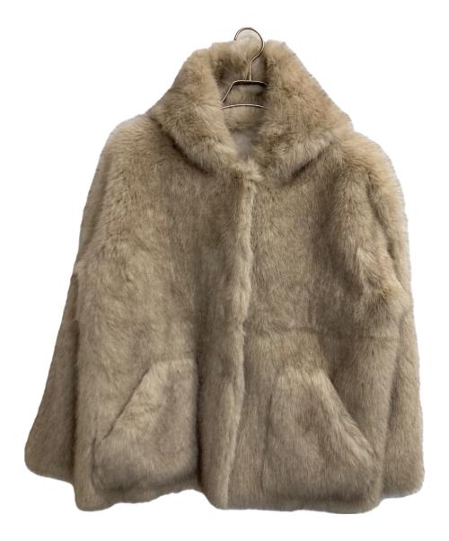 thinkfur（シンクファー）thinkfur (シンクファー) Gradation Fur Foody Jacket ベージュ サイズ:ＦＲＥＥの古着・服飾アイテム