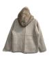 中古・古着 thinkfur (シンクファー) Gradation Fur Foody Jacket ベージュ サイズ:ＦＲＥＥ：18000円