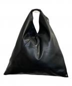 MM6 Maison Margielaエムエムシックスメゾンマルジェラ）の古着「Fレザージャパニーズトートハンドバッグ」｜ブラック