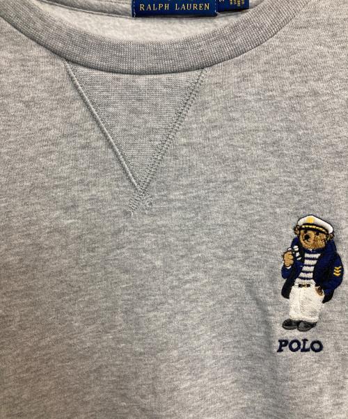 POLO RALPH LAUREN（ポロ・ラルフローレン）POLO RALPH LAUREN (ポロ・ラルフローレン) ミニベアーワッペンスウェット グレー サイズ:Ｍの古着・服飾アイテム