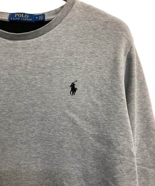 POLO RALPH LAUREN（ポロ・ラルフローレン）POLO RALPH LAUREN (ポロ・ラルフローレン) ワンポイントクルーネックスウェット グレー サイズ:Ｍの古着・服飾アイテム