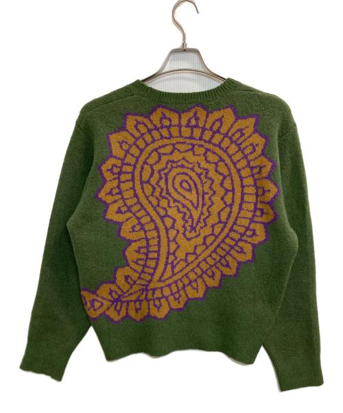stussy（ステューシー）stussy (ステューシー) PAISLEY SWEATER グリーン サイズ:Sの古着・服飾アイテム