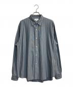 KANEMASA PHIL.カネマサフィル）の古着「46G MODEST STRIPE SHIRT」｜グレー