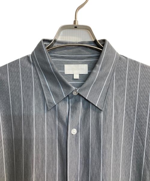 KANEMASA PHIL.（カネマサフィル）KANEMASA PHIL. (カネマサフィル) 46G MODEST STRIPE SHIRT グレー サイズ:Lの古着・服飾アイテム