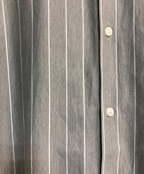 KANEMASA PHIL.（カネマサフィル）KANEMASA PHIL. (カネマサフィル) 46G MODEST STRIPE SHIRT グレー サイズ:Lの古着・服飾アイテム